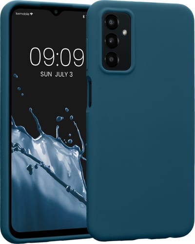 kwmobile telefoonhoesje geschikt voor Samsung Galaxy M23 5G - Hoesje met siliconen coating - Smartphone case in mat petrol