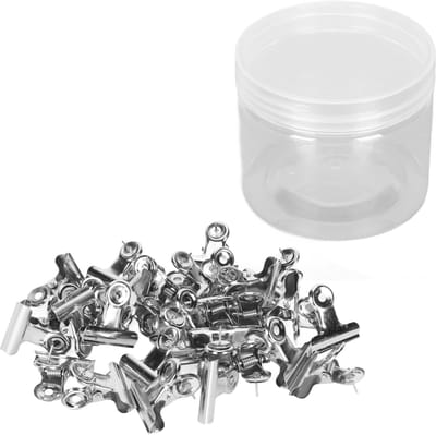 Roestvrijstalen Clips - Scharnierclips Bullclips - Documenten Beveiligen - Compact Ontwerp - 30 stuks - Zilver