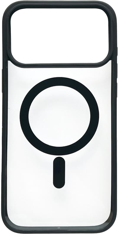 Hoesje Geschikt voor Apple iPhone 17 Pro Max - Zwart - Casemania Magnetisch Bumper Back Cover Geschikt voor MagSafe - Zachte TPU Rand en Krasbestendige Transparante Achterkant Back Cover