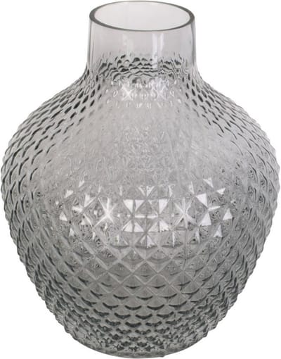 Present Time Vaas Delight - Large -Glas Donkergrijs - Ø21x25cm - Modern
