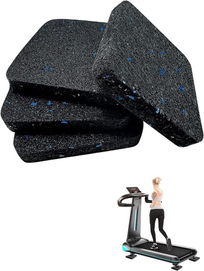 OIMG 4 stuks anti-trillingsmatten - Geluidsisolatiepads voor wasmachinesokkel - vloerbeschermingsmat - rubberen mat - anti-trillingsmat - geluidsisolatiemat - voor wasmachine, droger en fitnessapparatuur - 9 x 9 x 2 cm