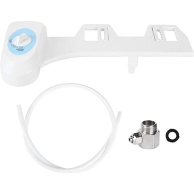 Slim Toilet Bidet Automatische Reiniging van Sproeiers Niet-Elektrische Bidet Accessoires voor Badkamer(Azië / white
