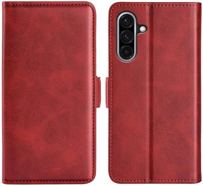 MobyDefend Hoesje - Geschikt voor Samsung Galaxy A36 / Galaxy A56 - Luxe Wallet Book Case (Sluiting Zijkant) - Rood