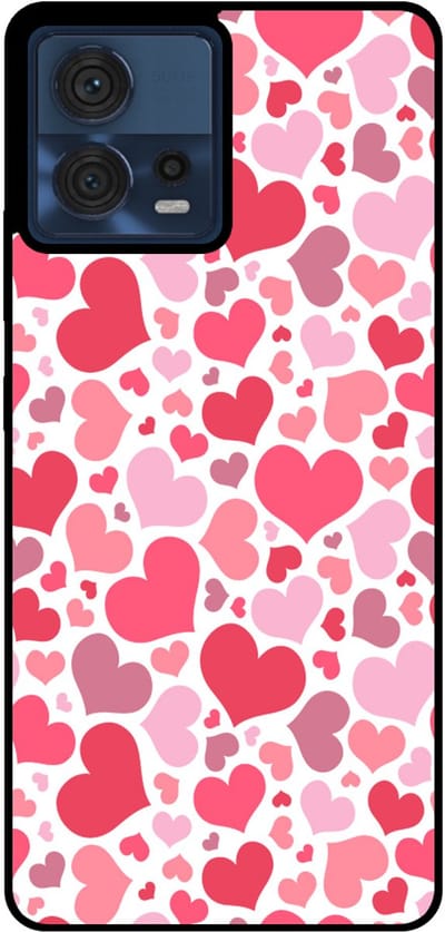 Smartphonica Telefoonhoesje Geschikt voor Motorola Edge 30 Fusion / Motorola Moto S30 Pro met Hartjes Print - Hearts Design TPU Backcover Case - Kinder Hoesje met Hartjes Design geschikt voor Motorola Edge 30 Fushion;Motorola Moto S30 Pro