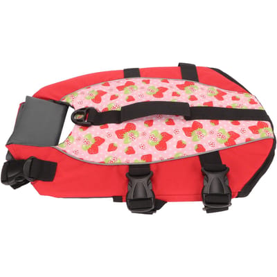 Gilet de sauvetage pour chien Réglable Résistant aux déchirures Sûr Flottant pour chien Veste de natation avec poignée dorsale pour M(for 4-6.5kg) black