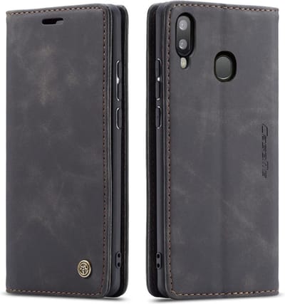 CaseMe Book Case - Geschikt voor Samsung Galaxy A20e Hoesje - Zwart