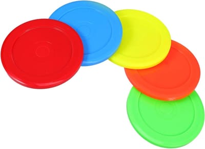 Airhockey Pucks - Tafelspel Schijven - Spannende Wedstrijden - Duurzame Constructie - 5 Stuks - Multi