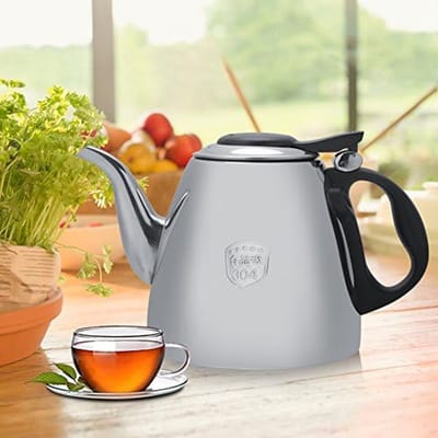 RVS Waterkoker - Koffiepot - Water Koken - Inductie Geschikt - 1.2 Liter - Zilver