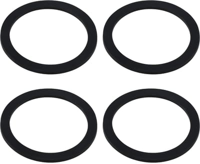 Dailygoods- Afvoer Afdichting 90mm - Reserve Rubber Afdichting - Douchebak Afvoer - Hoogwaardig Materiaal - 4 Stuks - Zwart 105x85x4mm - Afvoerafdichting