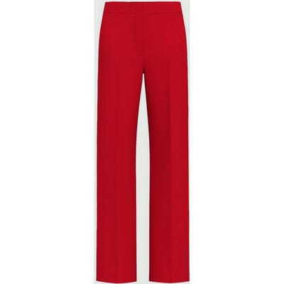 broek brede vrouw rood