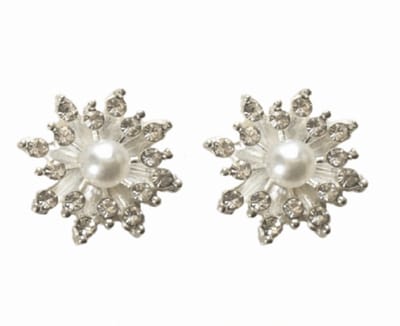 Clip Oorbellen-ster Synthetische Parel -Elwira-1.5 cm-geen gaatje- Charme Bijoux