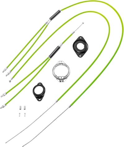 BMX Fiets Remkabel Set - Gyro Rotor Kabel - Stunt Fietsen - Compleet Voor En Achter - Roestvrij Staal - Groen