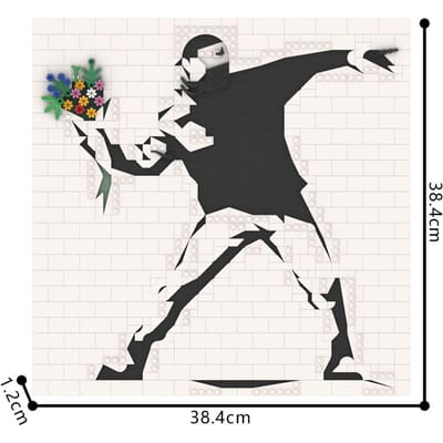 Gobricks MOC-223673 Banksy - Meisje met Ballon Bouwstenen Cadeau