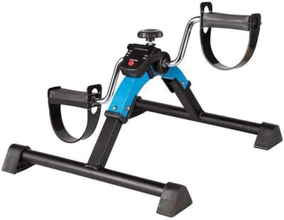 Opvouwbare pedaaltrainer - Mini hometrainer - Revalidatie training - Digitale monitor - Compact - Grijs