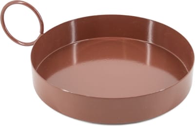 HomeBound by KY | Schaaltje metaal met handvat roest | 16x3x6cm | metalen schaaltje