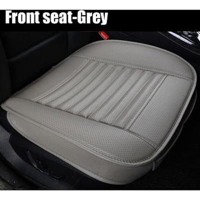 1PC Auto Voorstoelhoes PU Leer Antislip Autostoelkussenhoes voor Vier Seizoenen 1pc front seat grijs