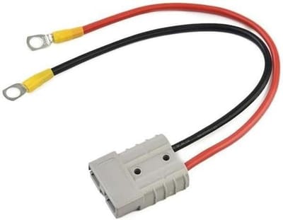 Accu Oplaadkabel - Verlengkabel Batterij - Stroom Distributie - Weerbestendige PVC - 30 cm - Zwart