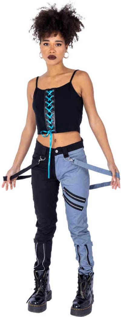Vixxsin - Infinity Broek rechte pijpen - 36/34 inch - Zwart/Grijs