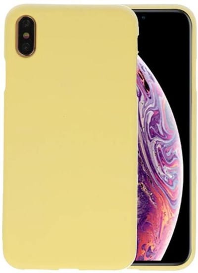 Hoesje Geschikt voor de iPhone XS Max - Backcover Color Telefoonhoesje - Geel