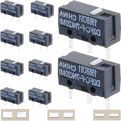 Micro Switch Module D2FC-F-7N - 20m Switch met Duidelijke Klik en Muisknop Reparatie, Geschikt voor Logitech en Razer, Verpakking van 10 Stuks