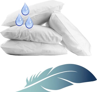 24-Bedding Waterdichte Molton Kussenslopen | Molton waterdichte kussenbeschermer 60 x 70 cm