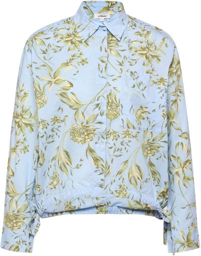 s.Oliver - female - Lichtgewicht katoenen voile overhemdblouse met strikdetail
