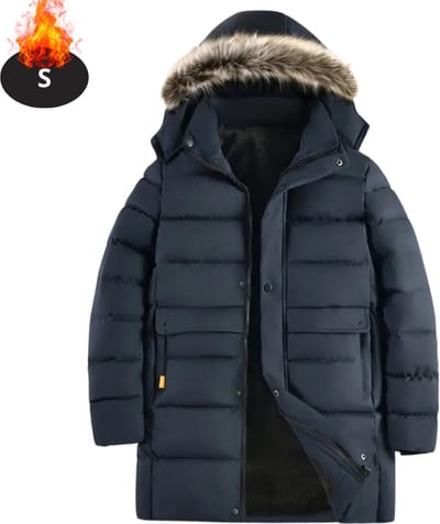 Livano Winterjas - Parka - Heren - Winter - Jas - Volwassen - Stijlvol - Blauw - S