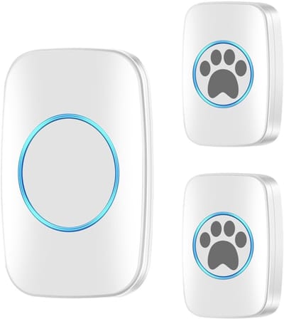 Dailygoods - Draadloze Deurbel voor Honden en Katten met LED Flits en 60 Melodieën