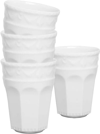 Porseleinen Espresso Kopjes Set 4 Stuks - Luxe Handgemaakte Mokken 0.15L