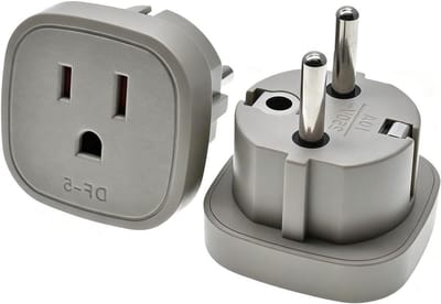 SnelShoppen - Travel Adapter USA naar Europa, USA Adapter Socket Duitsland Plug, US naar EU Adapter voor Reis, Vakantie, Camping, Stekker Omvormer, Co