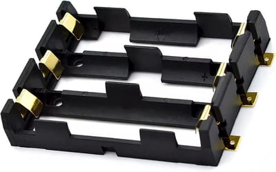 Batterij Houder - 18650 Case - Energie Opslag - Serie of Parallel - 3 of 4 Slots - Goud