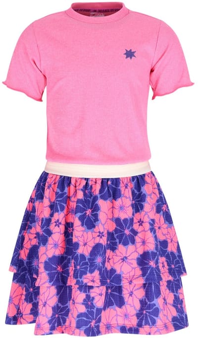 B.Nosy Y603-5846 meisjes Jurk Roze - Maat 98