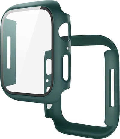 Stravo Full Cover/Hoesje - Screen Protector - Geschikt voor Apple Watch Series 10 & Series 11 - 42mm - Bescherm Hoesje voor Apple Watch series 10 / X - maat 42mm - Hardcase - Protection - iWatch S10 & S11 case - Officieel Groen