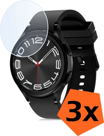 Screenprotector - Geschikt voor Samsung Watch 6 Classic 43 mm Screenprotector Bescherm Glas - Screen Protector Geschikt voor Samsung Galaxy Watch 6 Classic (43 mm) Screenprotector Tempered Glass - 3 PACK