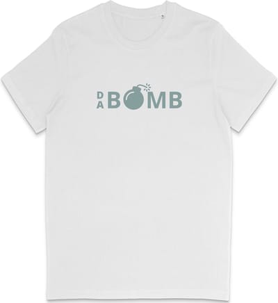 Grappig T Shirt Heren - Ik Ben De Bom - Wit- XS