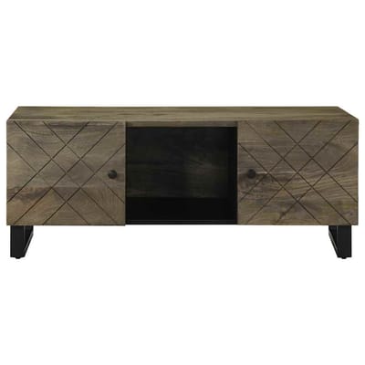 vidaXL - Salontafel - 100x54x40 - cm - massief - mangohout - zwart