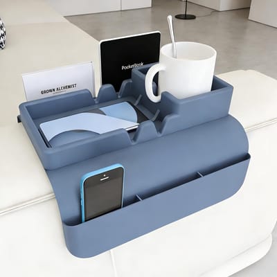 Namajunas - Armleuning Dienblad - Armleuning organizer - Silicone armleuningblad - Siliconen Bankhouder voor Afstandsbediening & Drinken - Opbergrek - Bekerhouder - Anti slip - Organizer - Bank - Zetel - Sofa - Banktafel