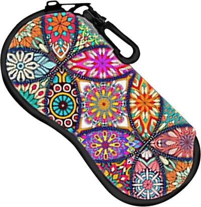 Stijlvolle en Draagbare Zonnebril Etui, Geschikt voor Reizen en Zakelijk Gebruik, Multicolor, 17.8 x 8.5 cm, Ideaal voor Brillenopslag en Bescherming