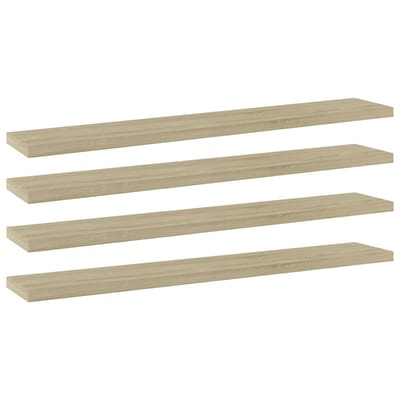 vidaXL - Wandschappen - 4 - st - 60x10x1,5 - cm - spaanplaat - sonoma - eikenkleurig