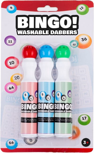 Bingo Dabbers 3 Stuks – Rood, Groen & Blauw – 40 ml per Dabber – Markeer Nummers voor Bingo Spel – Engelhart