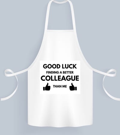 Akyol - good luck finding Keukenschort - Collega - succes - werk - afscheidscadeau - verjaardagscadeau - kado - 82 bij 71 cm