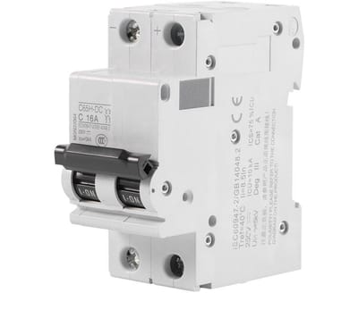 Miniatuur DC Zekering Automaat 2 Polig 250V Lage Spanning voor Zonne-energie Installaties