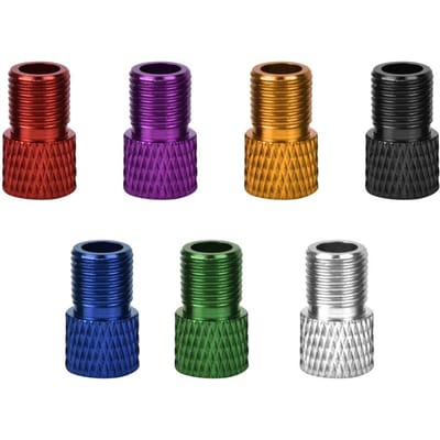 7 stuks Fietsopblaasventiel Presta-ventiel naar Schrader-ventielen Adapter voor Racefiets Fixed Gear brown