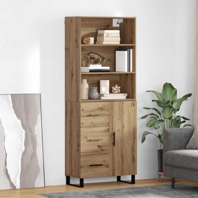 vidaXL - Highboard - 2 - st - Artisan - Eiken - 69,5 - x - 34 - x - 180 - cm