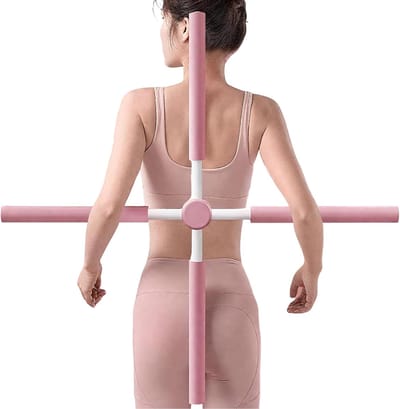 Fitness Stok - Rekoefening Tool - Houding Verbeteren - Verstelbaar Telescopisch - 76 cm - roze