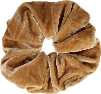Haarsoires Haarelastiek Scrunchie – Basic – Velvet Stof – Lichtbruin - Haarkrinkel - Haar Elastiek met Stof - Zacht & Haarvriendelijk