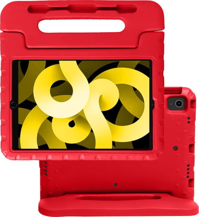 Hoes - Geschikt voor Apple iPad Air 5 (2022) - 10.9 inch - 5e Generatie - M1 - Kinderhoes Shockproof Bumper - Kidsproof Case - Tablet Hoesje - Kinder Hoes Cover - Rood