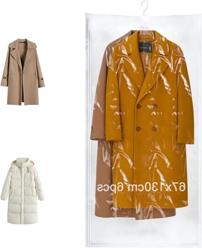 Solidchoice- Vacuümzakken Kleding - Set van 6 - 130 x 67 cm - Herbruikbare Kledingzak - Organizer - Ruimtebesparend met Haak - Opbergzakken