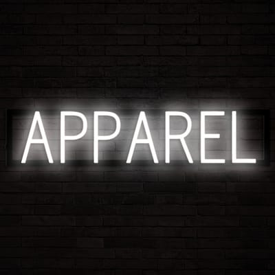 APPAREL - Lichtreclame Neon LED bord verlicht | SpellBrite | 69,41 x 16 cm | 6 Dimstanden & 8 Lichtanimaties | Reclamebord neon verlichting