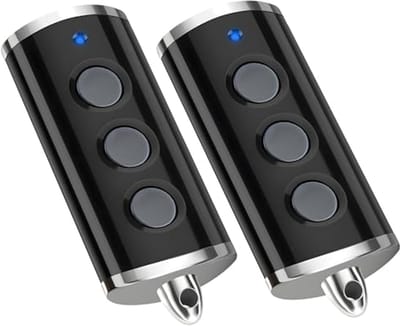Garagedeuropener 868,3 MHz Compatibel met Hörmann Afstandsbediening - Zwart - Set van 2